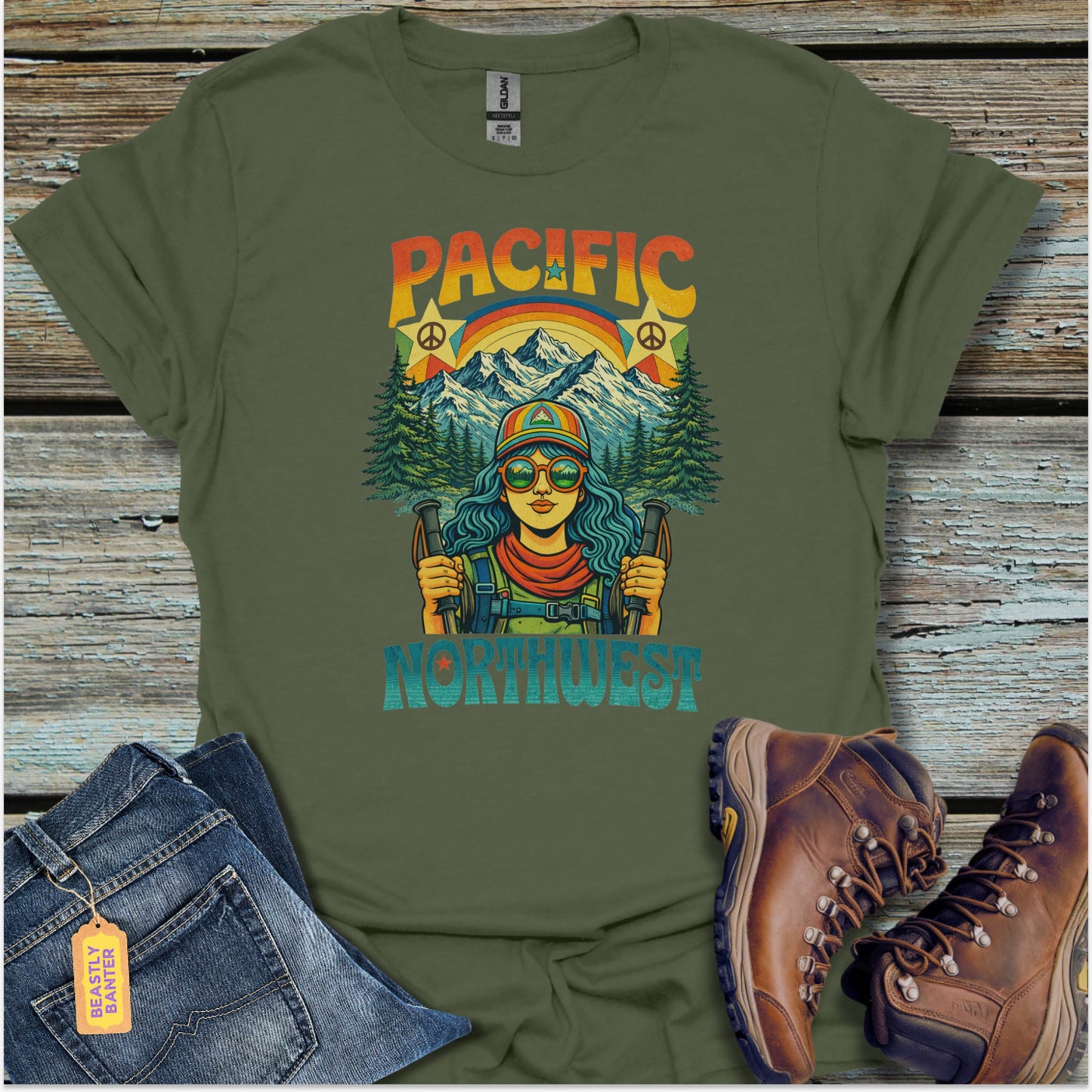 Pacific Northwest Hiking T-Shirt - Beastly Banter
