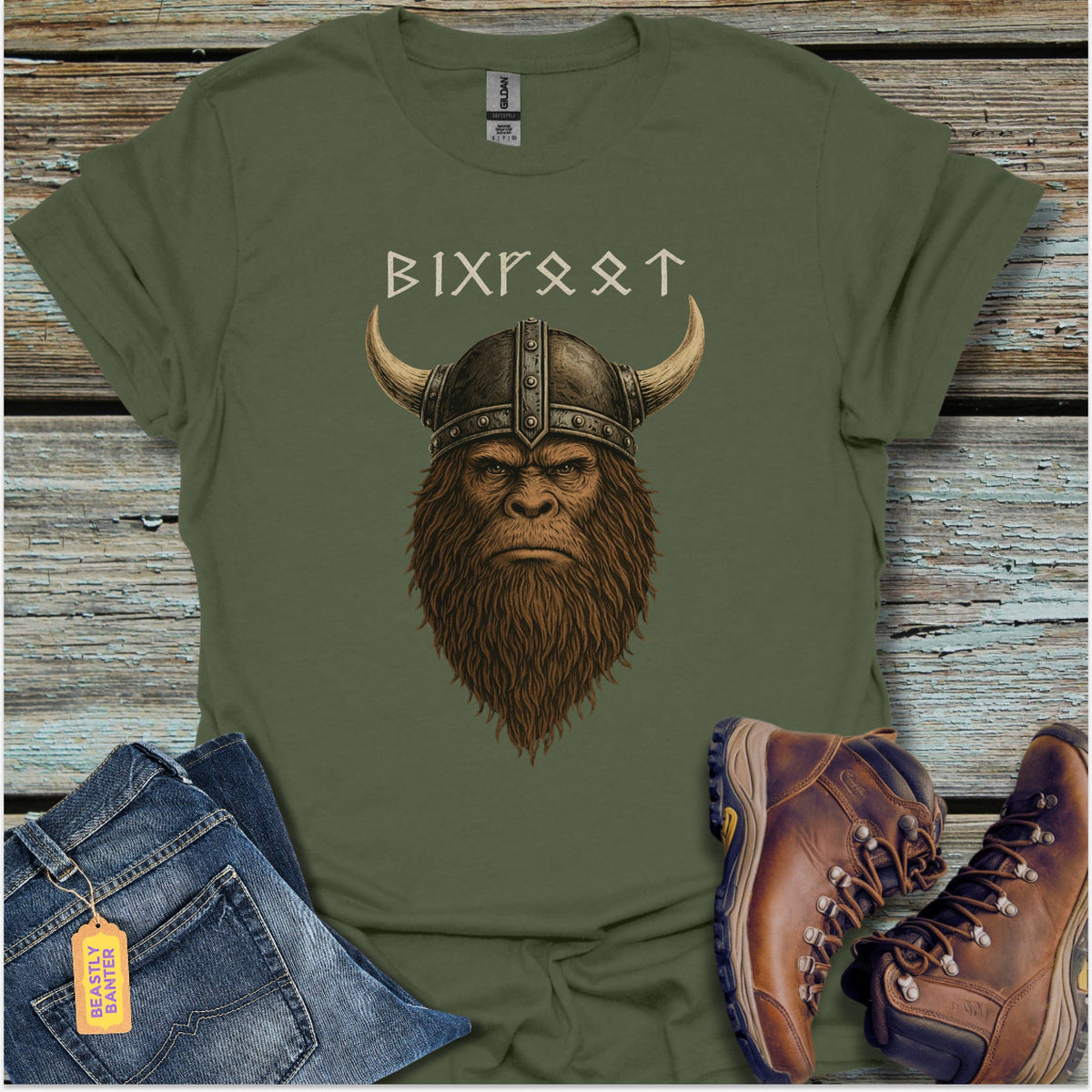 Nordic Runic Bigfoot T-Shirt - Beastly Banter