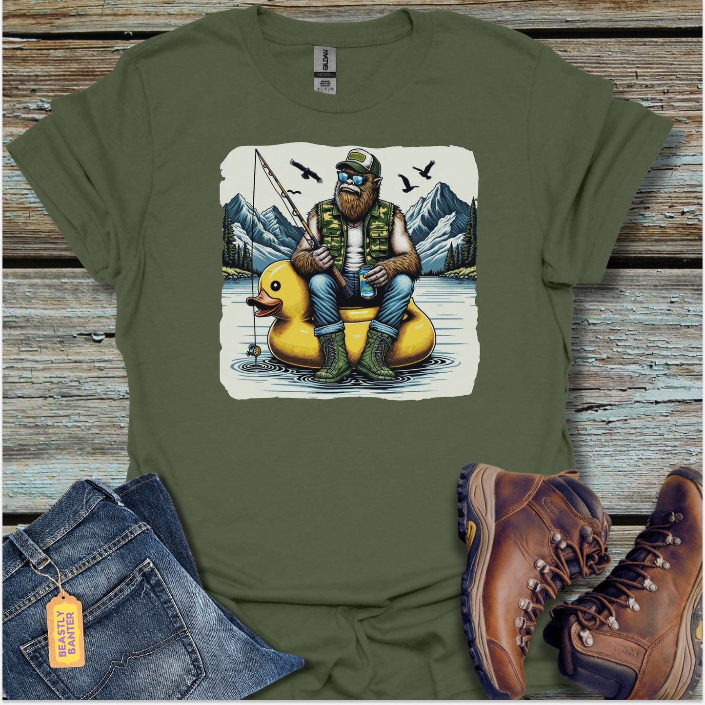 Bigfoot Fishin T-Shirt - Beastly Banter