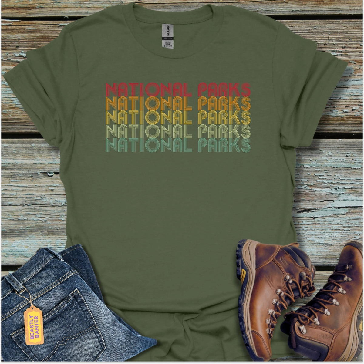 Retro 70s National Parks T-Shirt - Beastly Banter