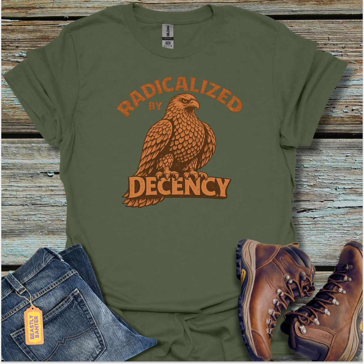 Radicalized By Decency Eagle T-Shirt - Beastly Banter