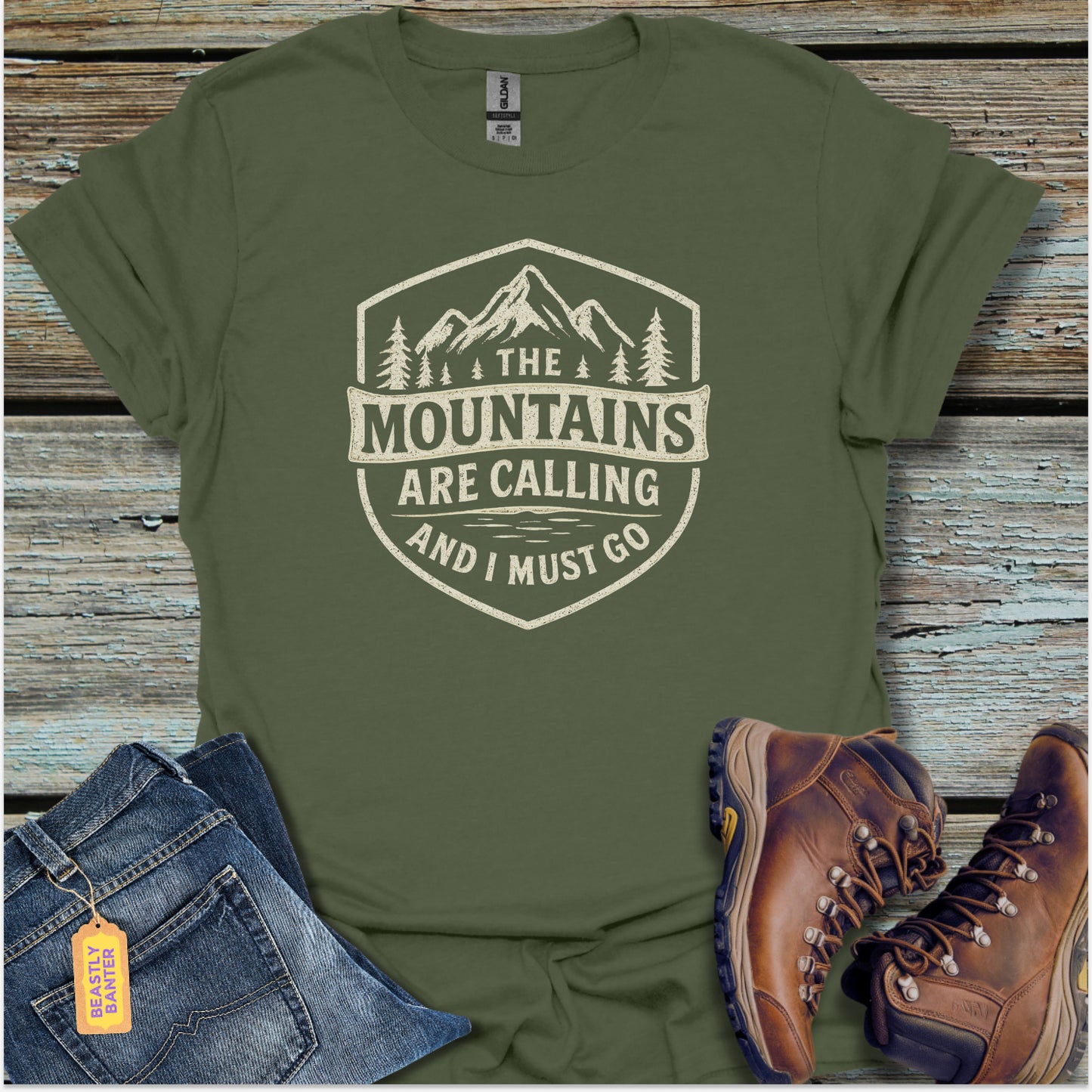 The Mountains Are Calling Hiking T-Shirt