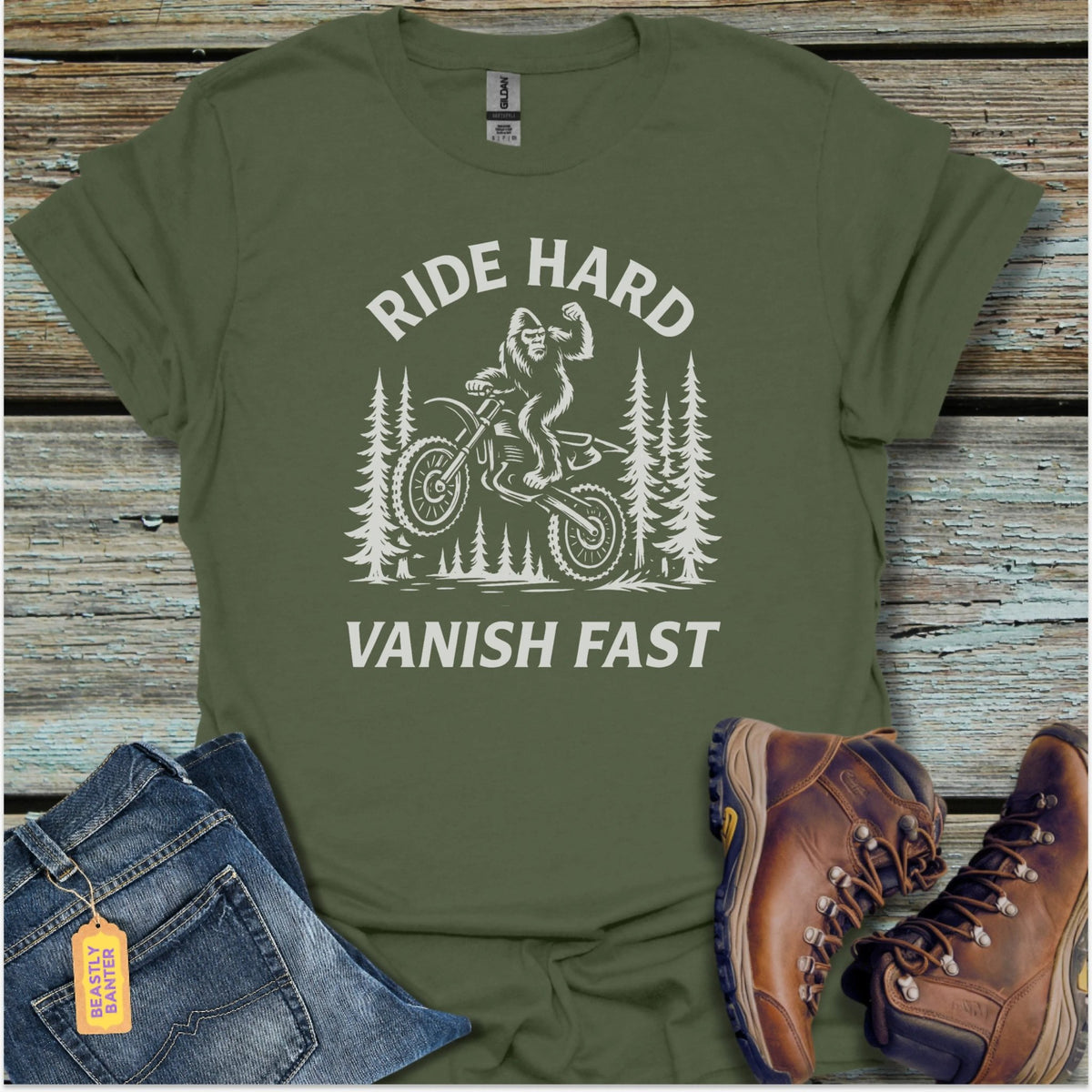 Ride Hard Bigfoot T-Shirt - Beastly Banter