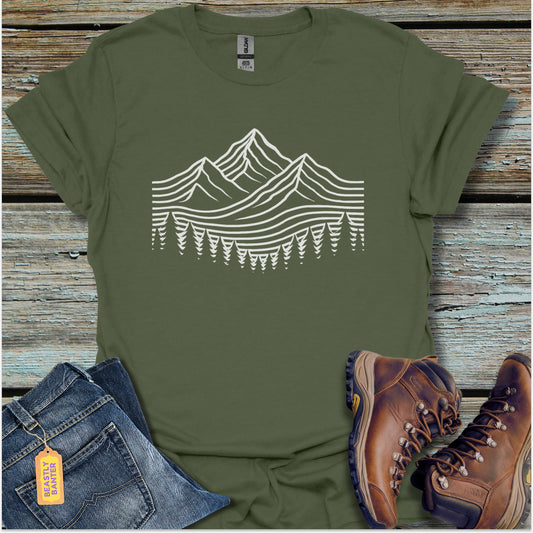 Flowing Alpine Peaks T-Shirt