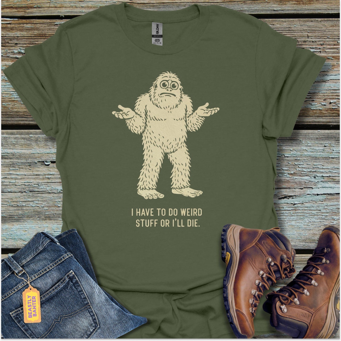 Bigfoot Weird Things T-Shirt