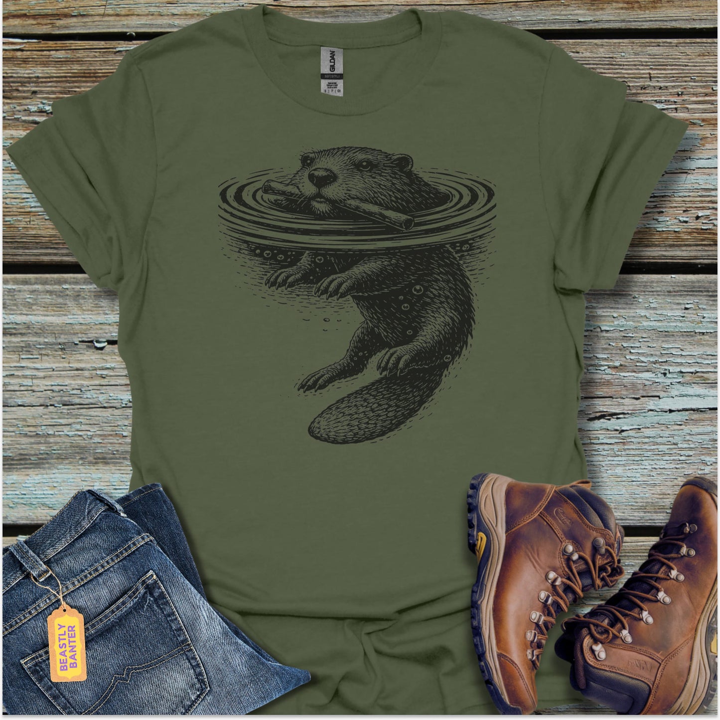 Below the Surface Beaver T-Shirt - Beastly Banter