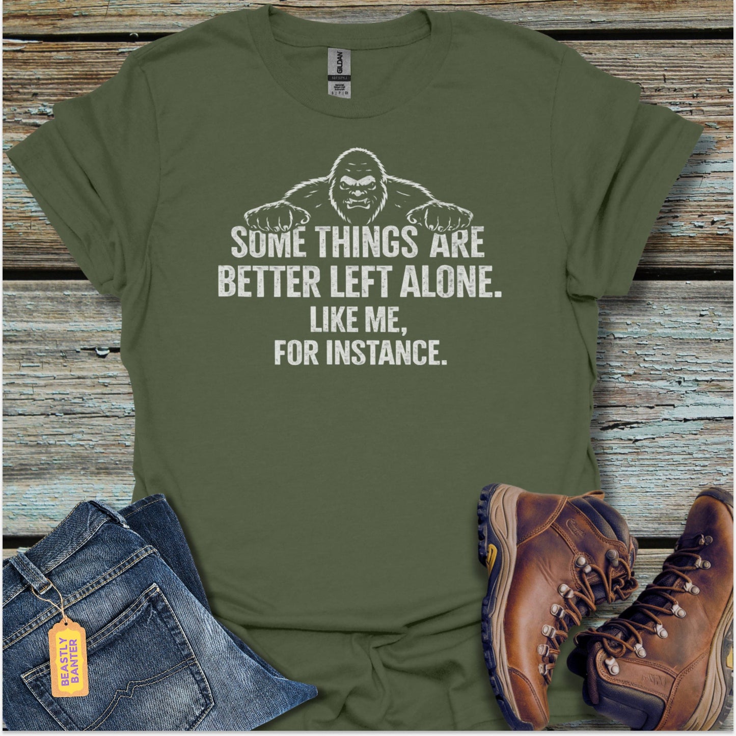 Left Alone Bigfoot T-Shirt - Beastly Banter