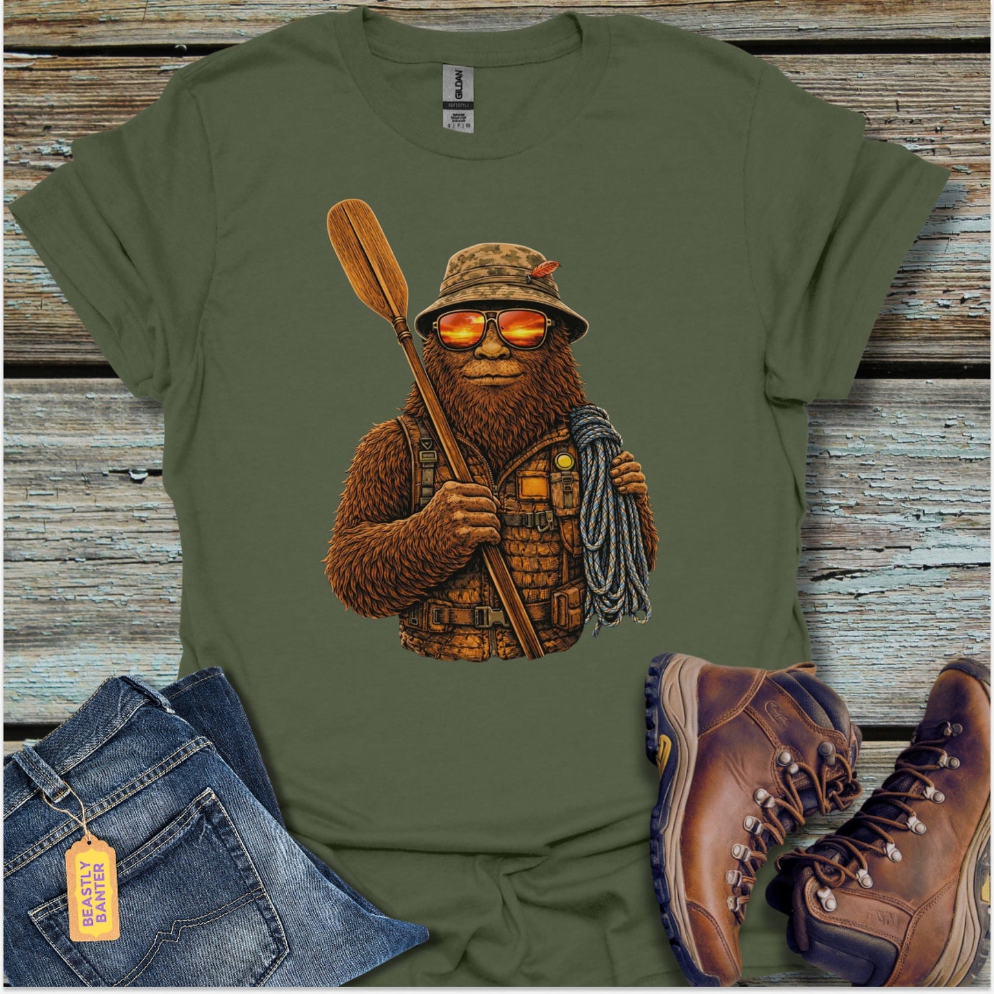 Bigfoot On Water T-Shirt - Beastly Banter