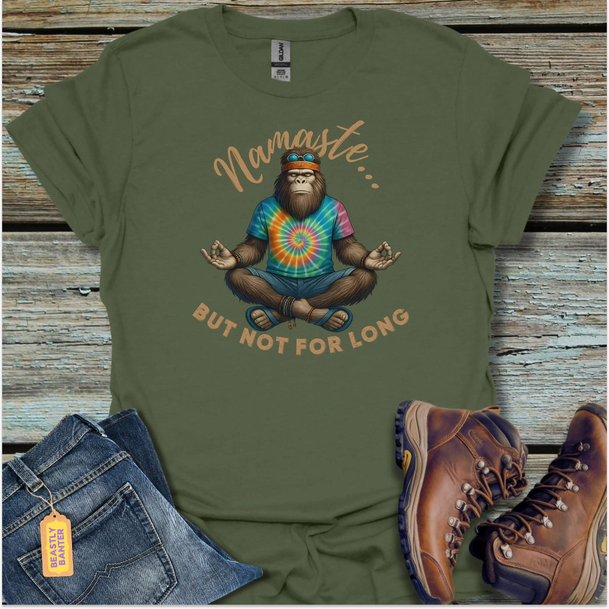 Bigfoot Namaste T-Shirt - Beastly Banter