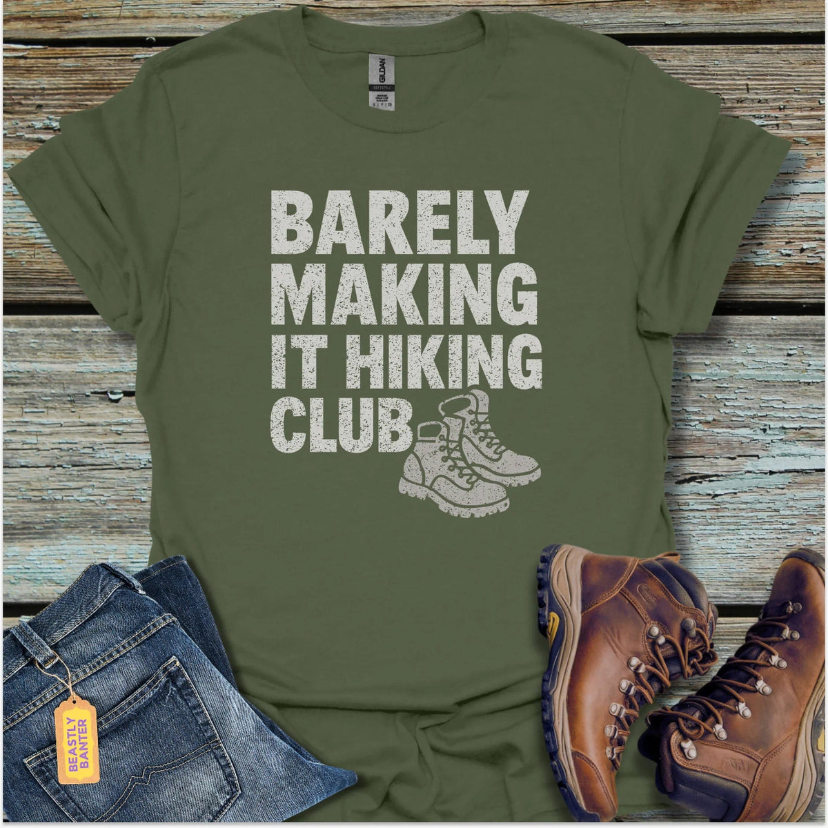 Barely Making it Hiking Club T-Shirt - Beastly Banter
