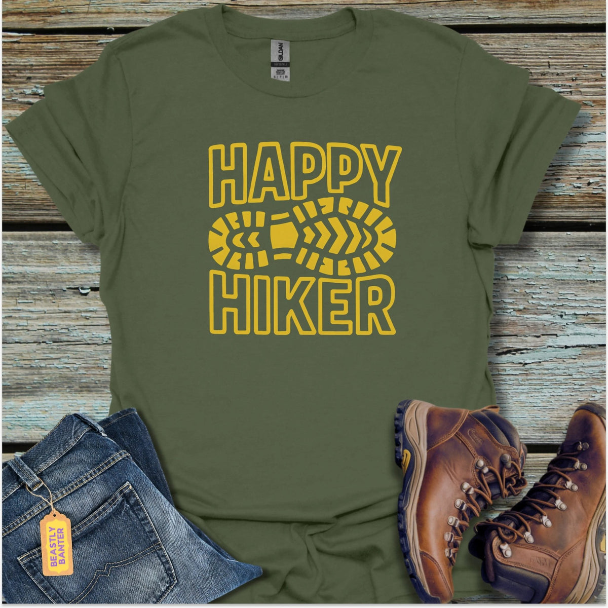 Happy Hiker T-Shirt - Beastly Banter