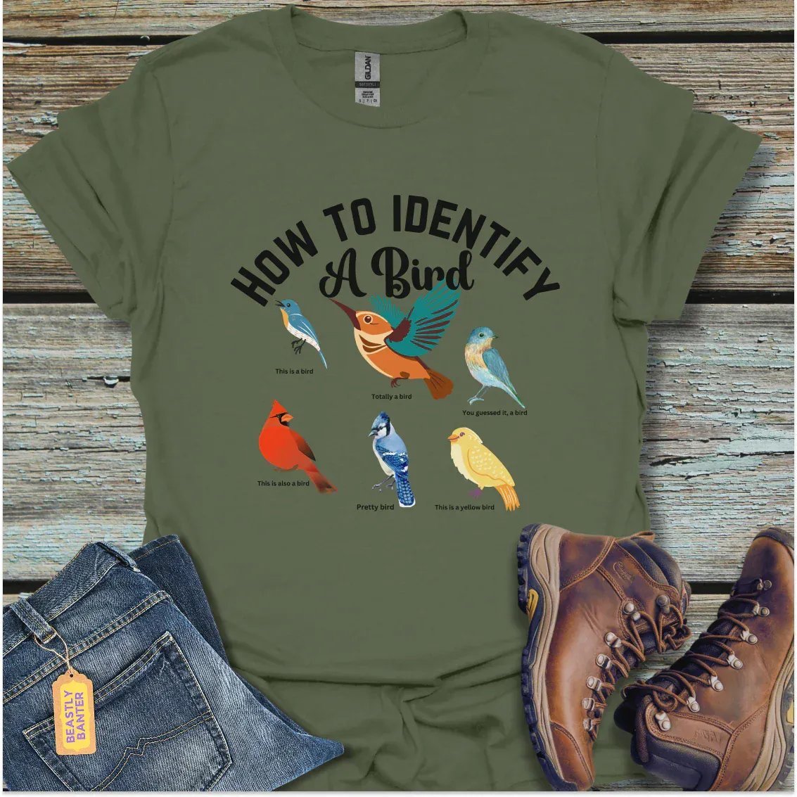 Birdwatching for Dummies T-Shirt - Beastly Banter