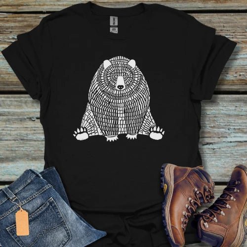Bear Wildlife Illustration T‑Shirt - Beastly Banter