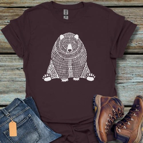 Bear Wildlife Illustration T‑Shirt - Beastly Banter