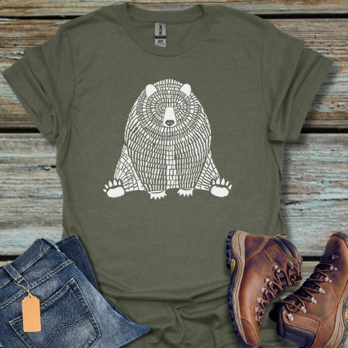 Bear Wildlife Illustration T‑Shirt - Beastly Banter