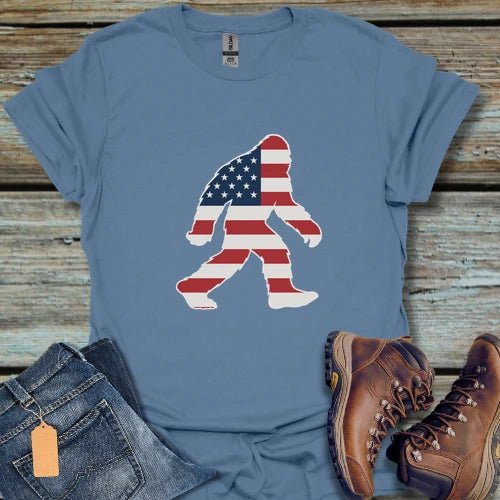 Bigfoot American Flag T-Shirt - Beastly Banter
