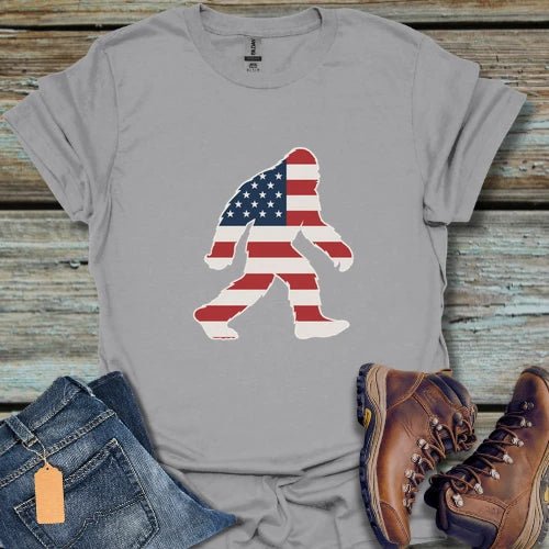 Bigfoot American Flag T-Shirt - Beastly Banter