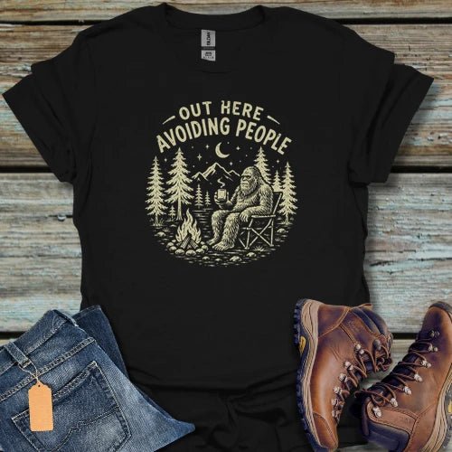 Bigfoot Avoiding People T-Shirt - Beastly Banter