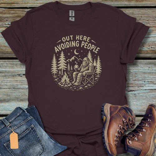 Bigfoot Avoiding People T-Shirt - Beastly Banter