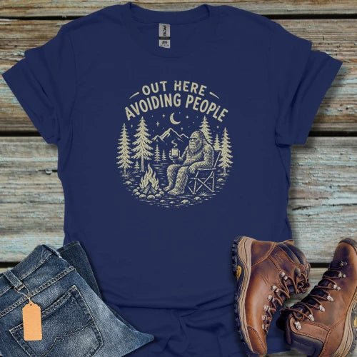 Bigfoot Avoiding People T-Shirt - Beastly Banter