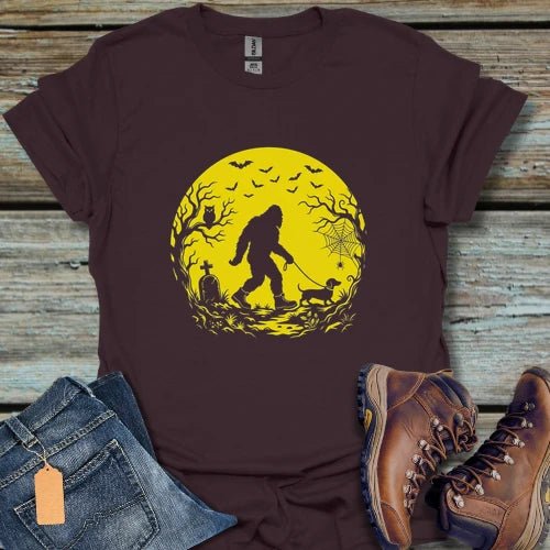 Bigfoot Moon Halloween T-Shirt - Beastly Banter