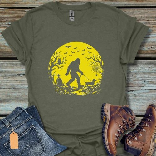 Bigfoot Moon Halloween T-Shirt - Beastly Banter