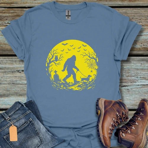 Bigfoot Moon Halloween T-Shirt - Beastly Banter
