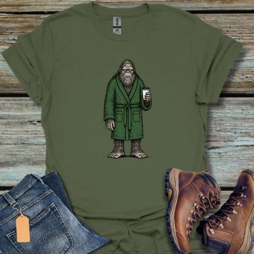 Bigfoot Morning Coffee T‑Shirt - Beastly Banter