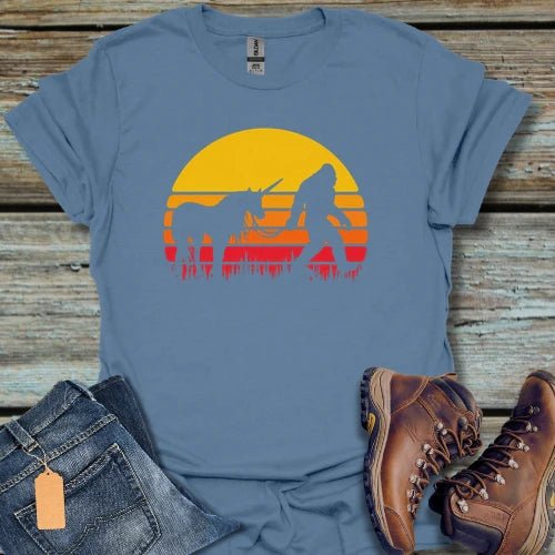 Bigfoot Unicorn Sunset T-Shirt - Beastly Banter