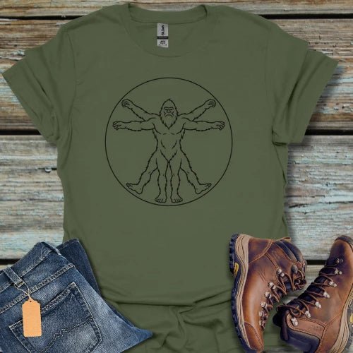 Bigfoot Vitruvian T-Shirt - Beastly Banter