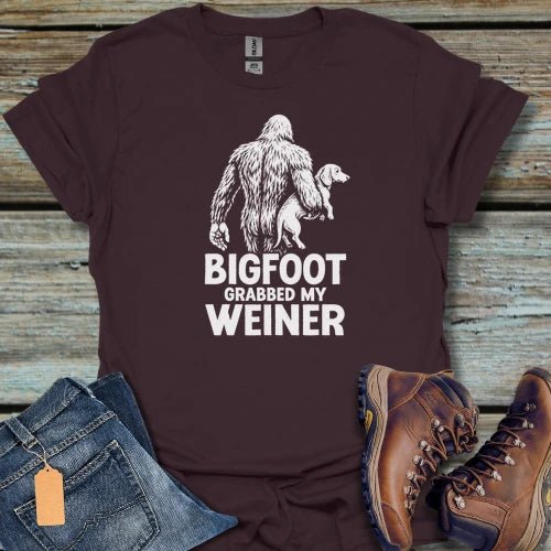 Bigfoot Weiner Dog T-Shirt - Beastly Banter
