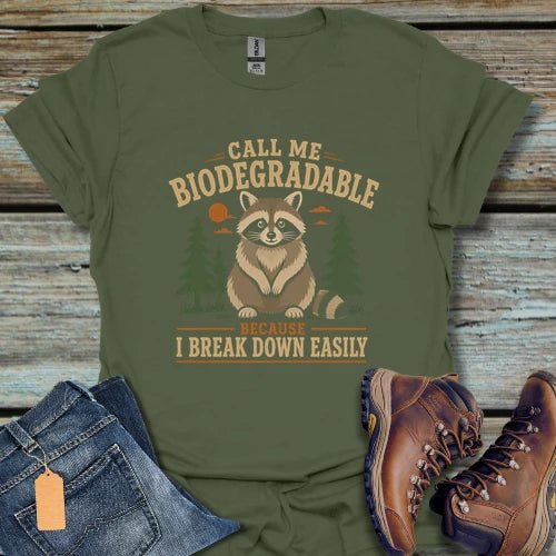 Biodegradable Raccoon T-Shirt - Beastly Banter