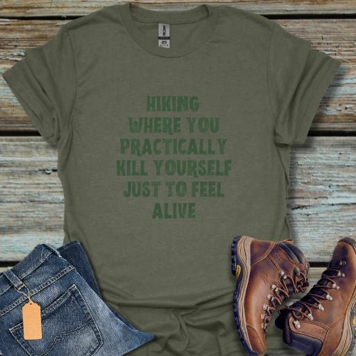 Blank Yourself hikingT-Shirt - Beastly Banter