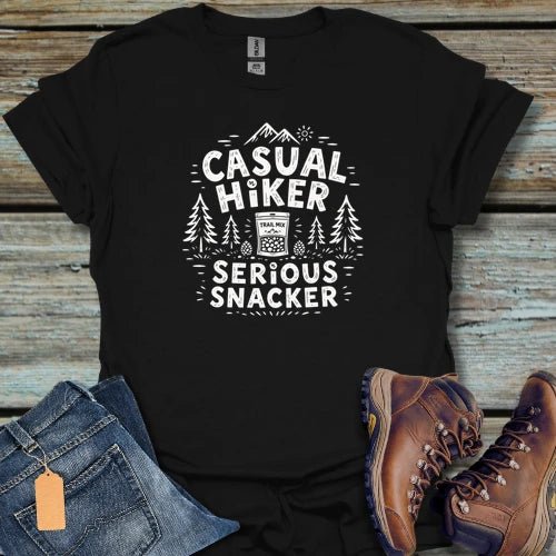 Casual Hiker Serious Snacker T‑Shirt - Beastly Banter