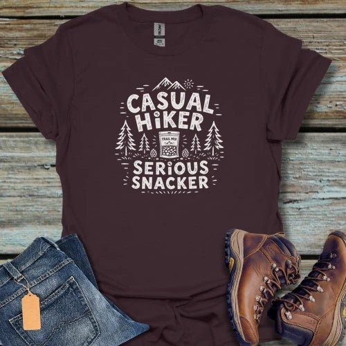 Casual Hiker Serious Snacker T‑Shirt - Beastly Banter
