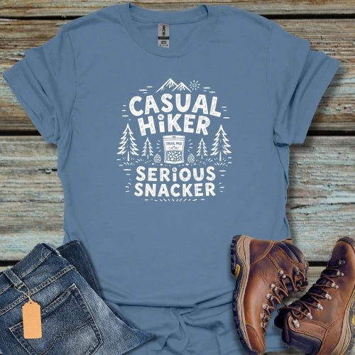 Casual Hiker Serious Snacker T‑Shirt - Beastly Banter