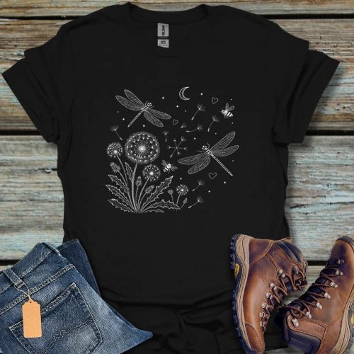 Dragonfly Dandelion T-Shirt - Beastly Banter