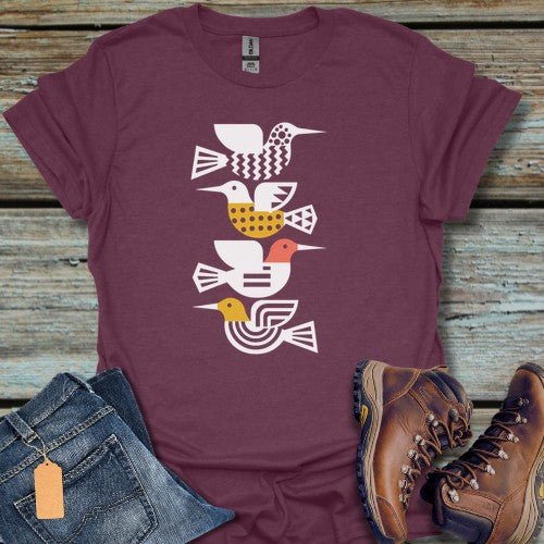Stacked Birds T-Shirt - Beastly Banter