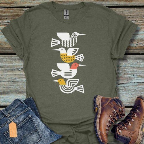 Stacked Birds T-Shirt - Beastly Banter