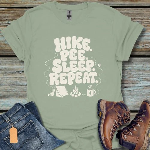Hike Pee Sleep Repeat T-Shirt - Beastly Banter