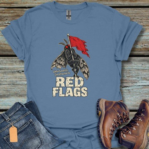 Mothman Red Flags T-Shirt - Beastly Banter