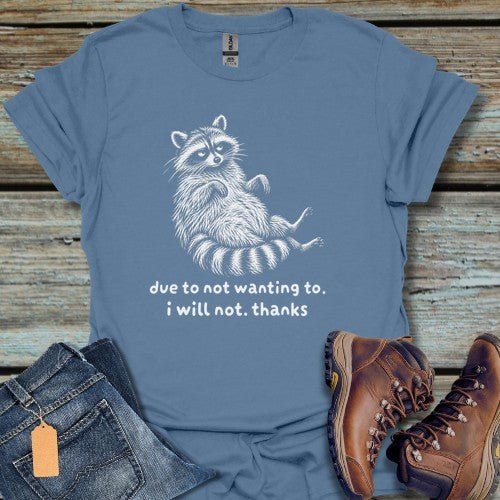 Lazy Raccoon Mood T-Shirt - Beastly Banter