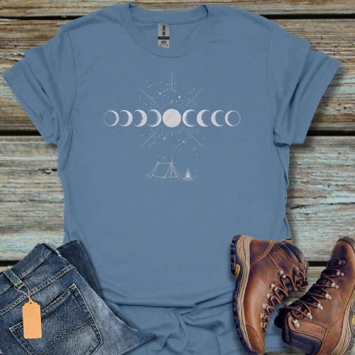 Moon Phase Camping T‑Shirt - Beastly Banter