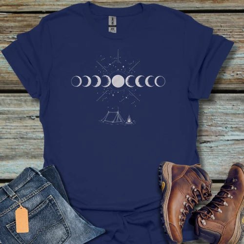 Moon Phase Camping T‑Shirt - Beastly Banter