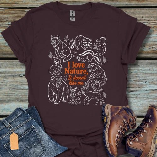 Nature Doesen't Like Me T‑Shirt - Beastly Banter