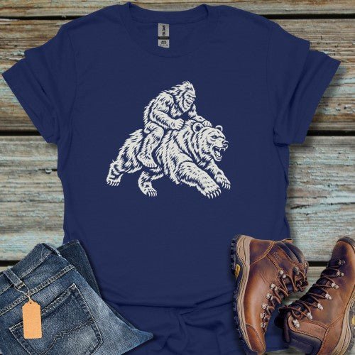 Bear Riding Bigfoot T-Shirt - Beastly Banter