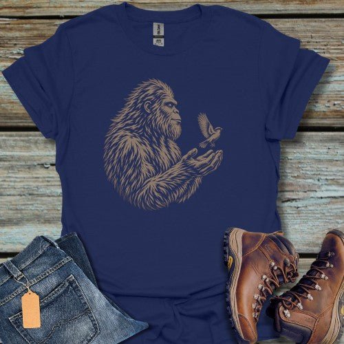 Bigfoot And Sparrow T-Shirt - Beastly Banter