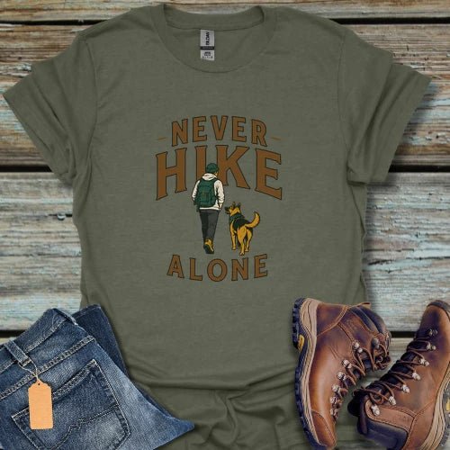 Never Hike Alone T-Shirt - Beastly Banter