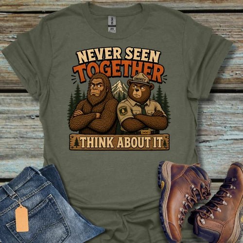 Never Seen Together Bigfoot T-Shirt - Beastly Banter