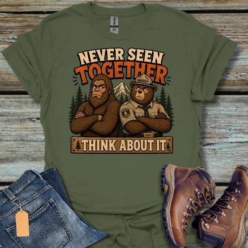 Never Seen Together Bigfoot T-Shirt - Beastly Banter